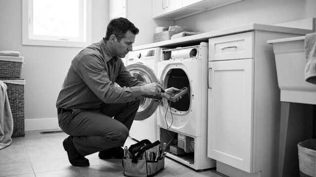 Dryer Repair in progress at a Billings, MT home