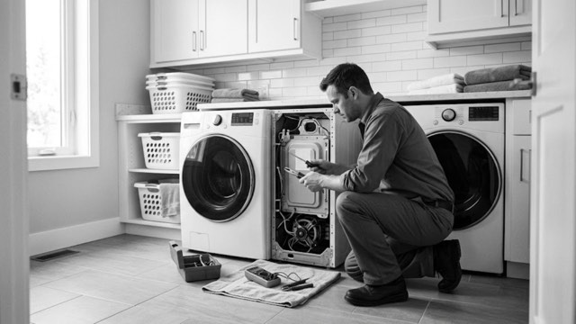 Washer Repair in progress at a Billings, MT home